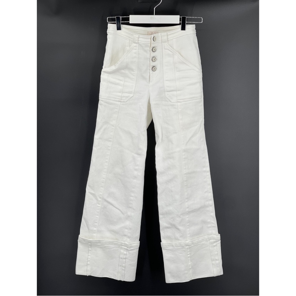 Cinq A Sept Button Fly Patch Pocket Cuffed Benji … - image 4